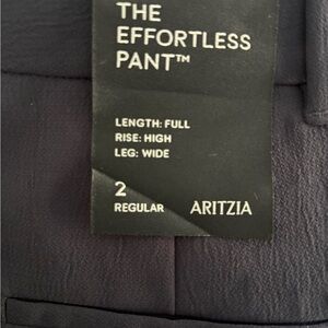 NWT Aritzia Women’s Effortless Pant - NAVY BLUE - Full Length High Rose Wide Leg
